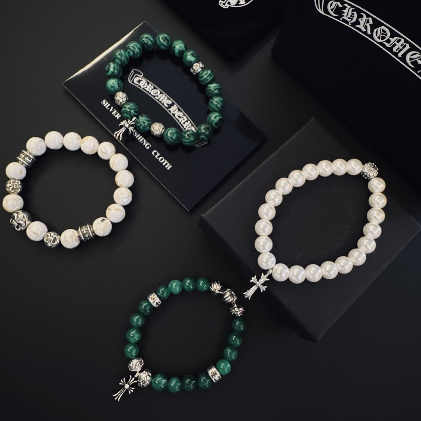 Chrome Hearts Beaded Bracelet Set